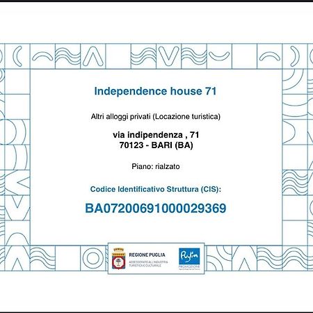 Apartamento Independence House 71 Bari Exterior foto